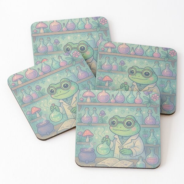 Item preview, Frog Alchemist Potion Lab – Cute Whimsical Frogcore Illustration designed and sold by MustHaveVibes.