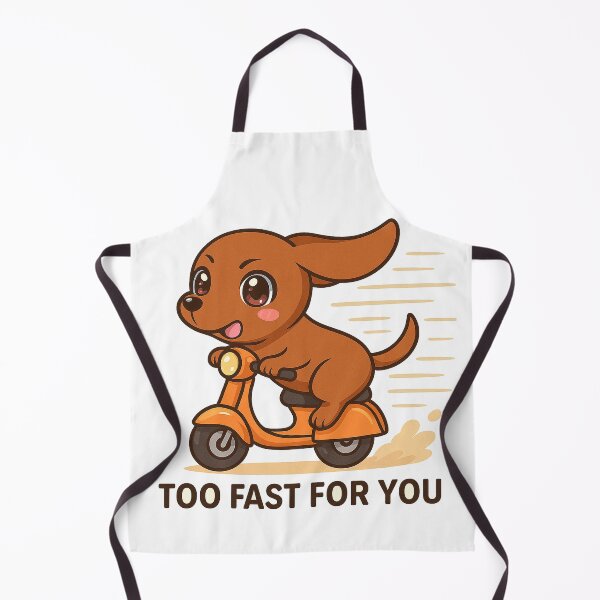 Item preview, Too Fast For You - Cute Kawaii Dog on Scooter designed and sold by Asbiell.