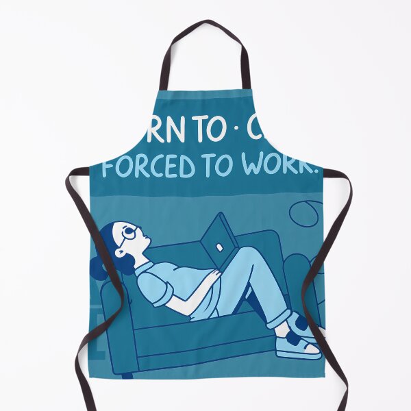 Item preview, Born To Chill Forced To Work Humorous Illustration designed and sold by ART ATTACK ZONE.