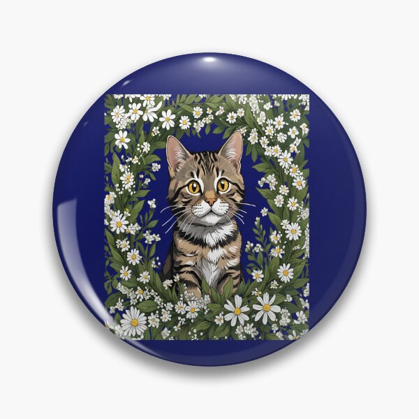 Item preview, Tabby Cat And Massachusetts Mayflowers 1 designed and sold by taiche.