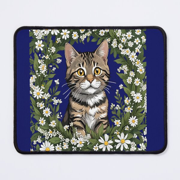 Item preview, Tabby Cat And Massachusetts Mayflowers 1 designed and sold by taiche.