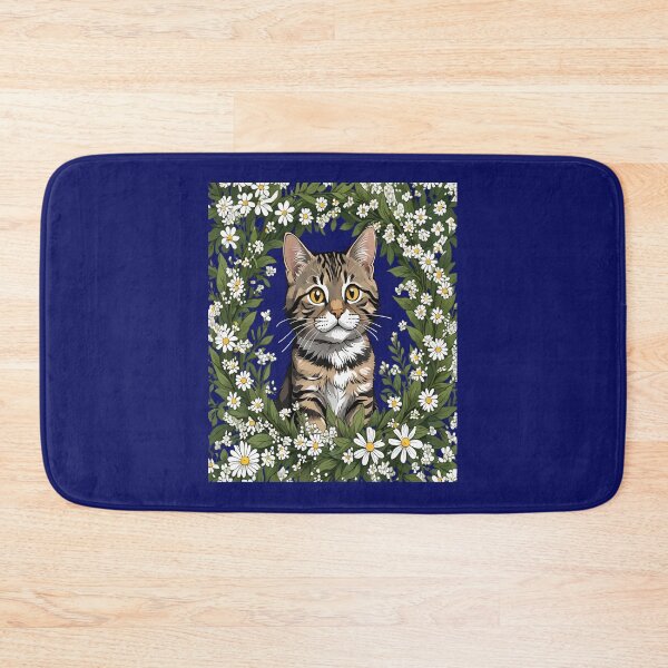 Item preview, Tabby Cat And Massachusetts Mayflowers 1 designed and sold by taiche.