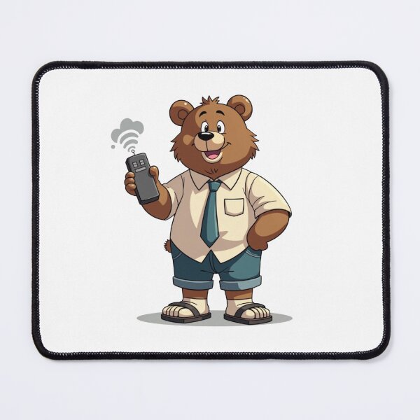 Item preview, Cartoon Bear in Dad Attire – Bear Dad' Illustration for Fathers designed and sold by ebocraft.