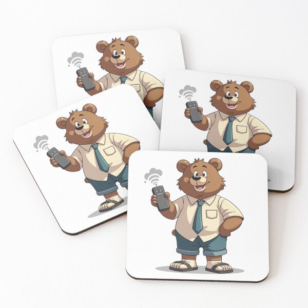 Item preview, Cartoon Bear in Dad Attire – Bear Dad' Illustration for Fathers designed and sold by ebocraft.