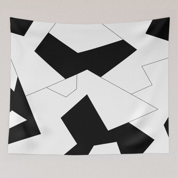 Item preview, Abstract geometric pattern - black and white. designed and sold by K.S ART.