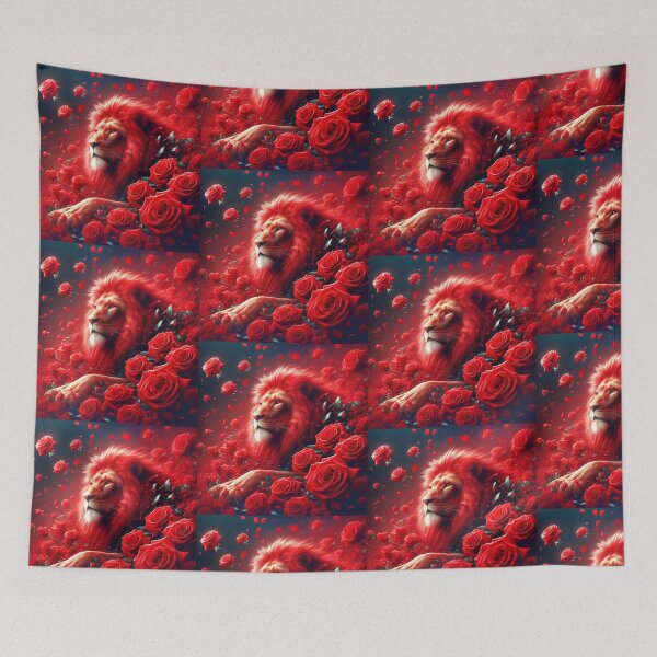Aperçu de l'œuvre Lion rouge et rose créée et vendue par shymuscat.