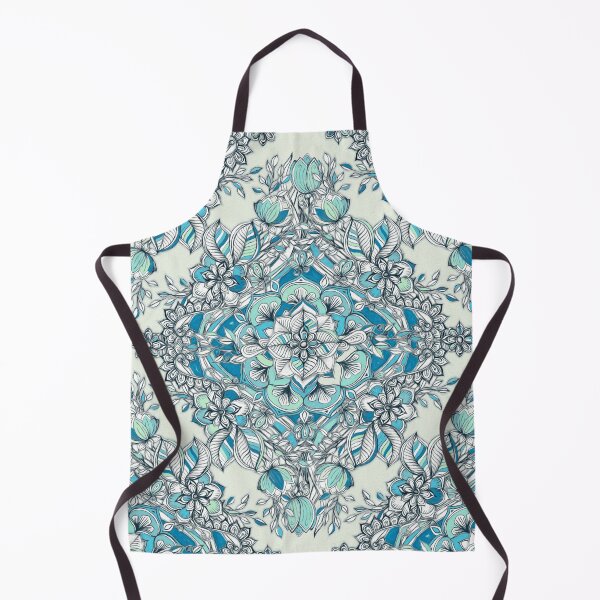 Item preview, Floral Diamond Doodle in Teal and Turquoise designed and sold by micklyn.