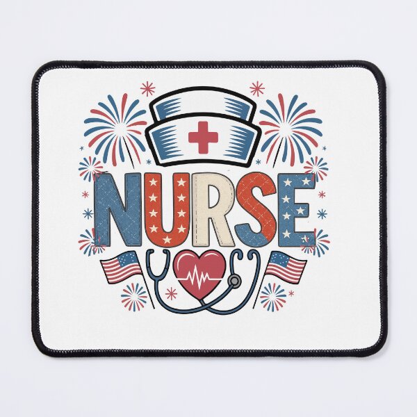 Item preview, Patriotic American Nurse 4th of July Nurse Stethoscope Nursing designed and sold by ZANNIX.