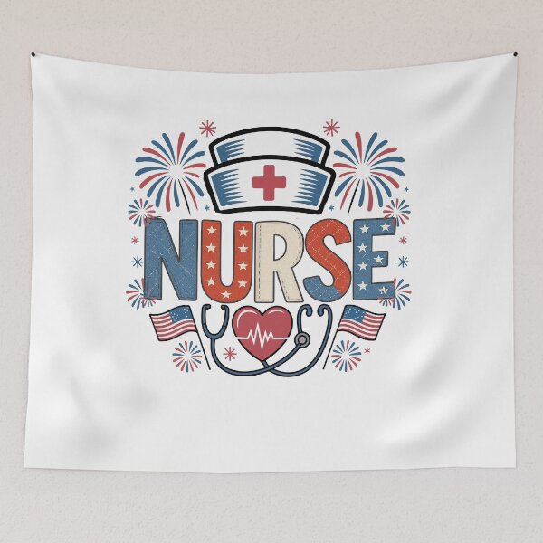 Item preview, Patriotic American Nurse 4th of July Nurse Stethoscope Nursing  designed and sold by ZANNIX.