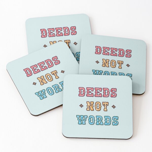 Item preview, Deeds Not Words Retro Typography designed and sold by trepiu.