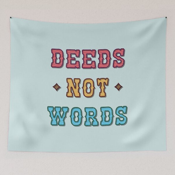 Item preview, Deeds Not Words Retro Typography designed and sold by trepiu.