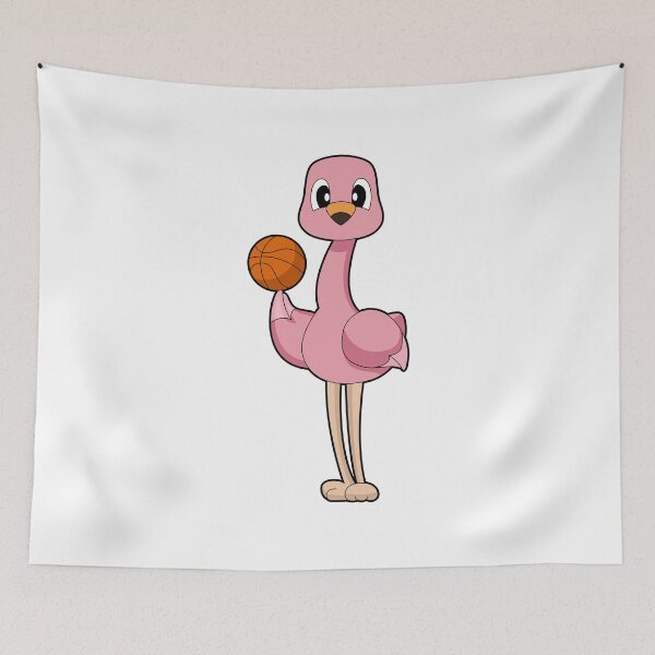 Item preview, Flamingo Basketball player Basketball designed and sold by Snabdesign84.