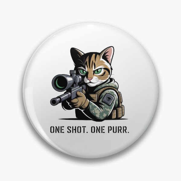 Artikelvorschau, Sniper Cat – Ein Schuss, ein Schnurren, lustiges Gamer-Design entworfen und verkauft von EpicMediaShop.