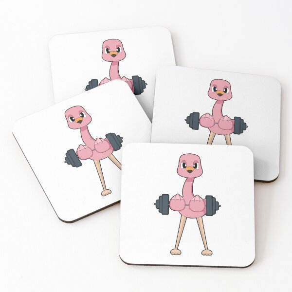 Item preview, Flamingo Bodybuilder Dumbbell designed and sold by Snabdesign84.