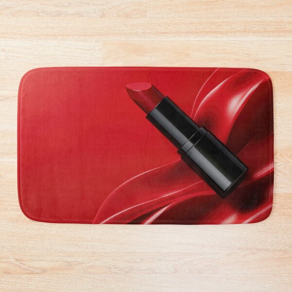 Item preview, Bold red lipstick on silky fabric designed and sold by anytka.