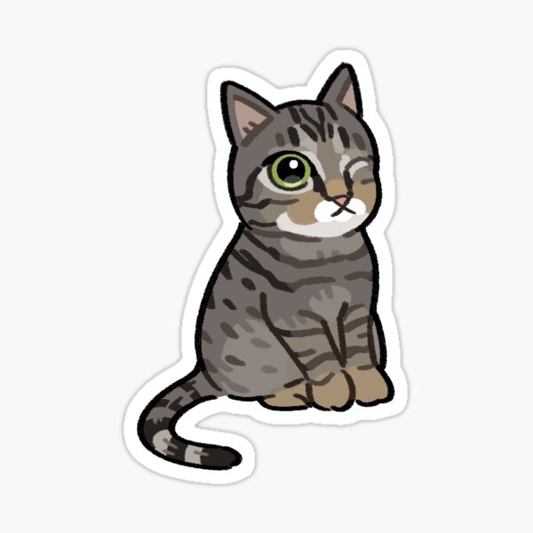 Item preview, One Eyed Tabby Cat designed and sold by marchenvessel.