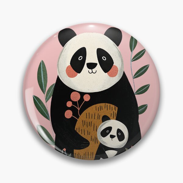 Item preview, Mama Panda with Her Baby Cute Cartoony Mother's Day Illustration designed and sold by GolDreamShop.