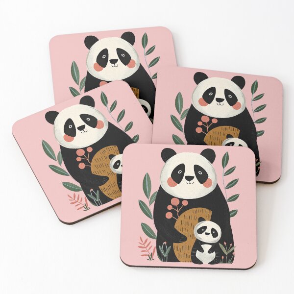 Item preview, Mama Panda with Her Baby Cute Cartoony Mother's Day Illustration designed and sold by GolDreamShop.