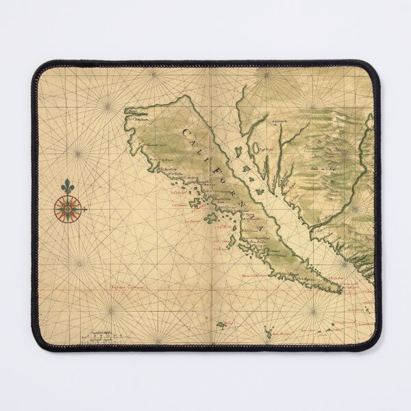 Item preview, Map of California as an island made in 1650 by the Dutch Johannes Vinckboons designed and sold by Photopat.