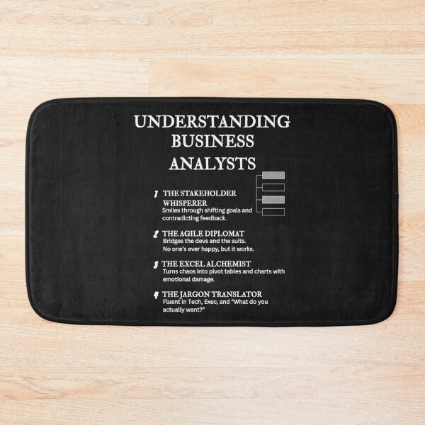 Item preview, Understanding Business Analysts – Funny BA Life Definitions – Black designed and sold by PsyFlow35.