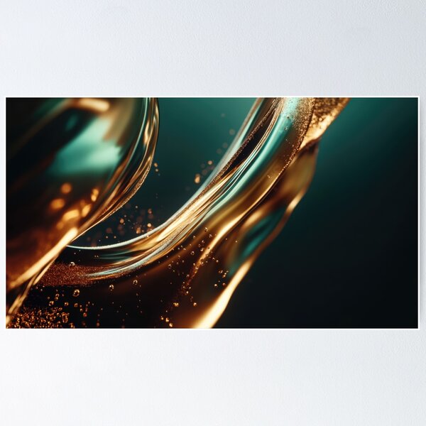 Item preview, Gold liquid flows gracefully designed and sold by anytka.