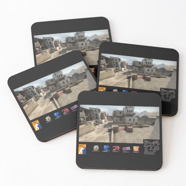 Item preview, CS2 Dust II Map with Katowice 2014 stickers designed and sold by Poptsy-Ez.