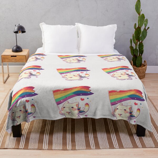 Item preview, Rainbow flag cat designed and sold by MendaciousMina.