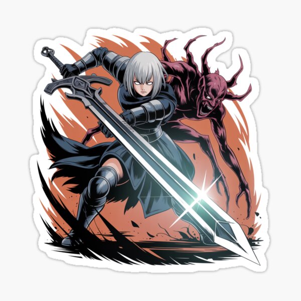 Item preview, Clare - The Silver-Eyed Slayer | Claymore Anime Warrior Design designed and sold by Alchemythreadstore.