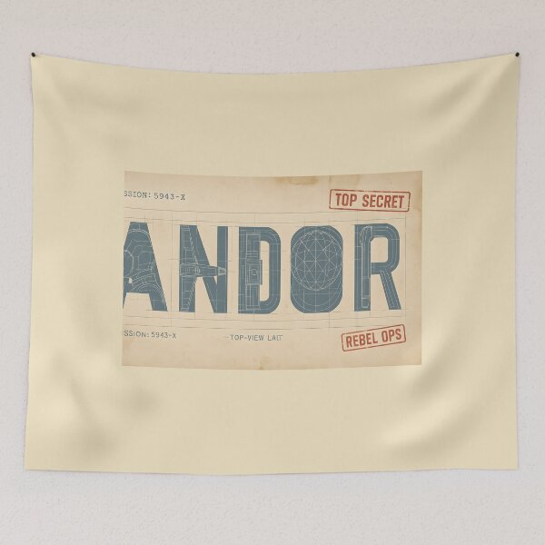 Item preview, Andor Rebel Dossier Blueprint – Vintage Technical Star Wars Poster designed and sold by MustHaveVibes.