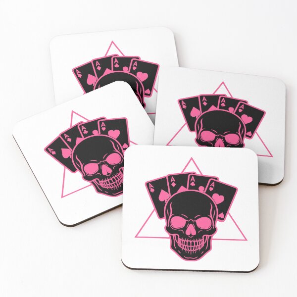 Item preview, Skull & Poker in Pink designed and sold by FarieArt.