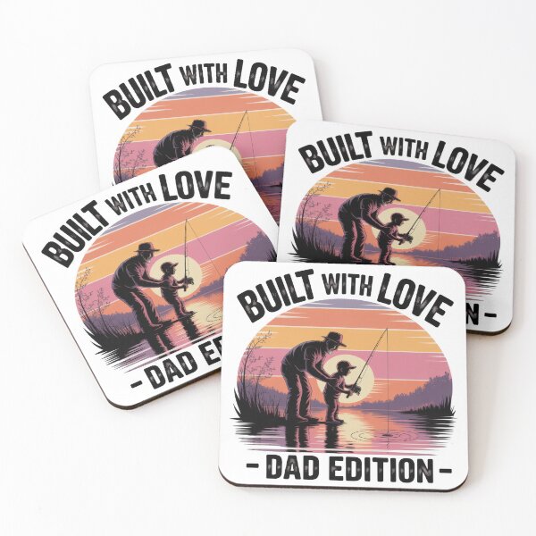 Item preview, Built With Love Dad Edition – Father and Kid Fishing Design designed and sold by EpicMediaShop.
