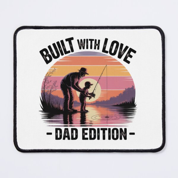 Item preview, Built With Love Dad Edition – Father and Kid Fishing Design designed and sold by EpicMediaShop.