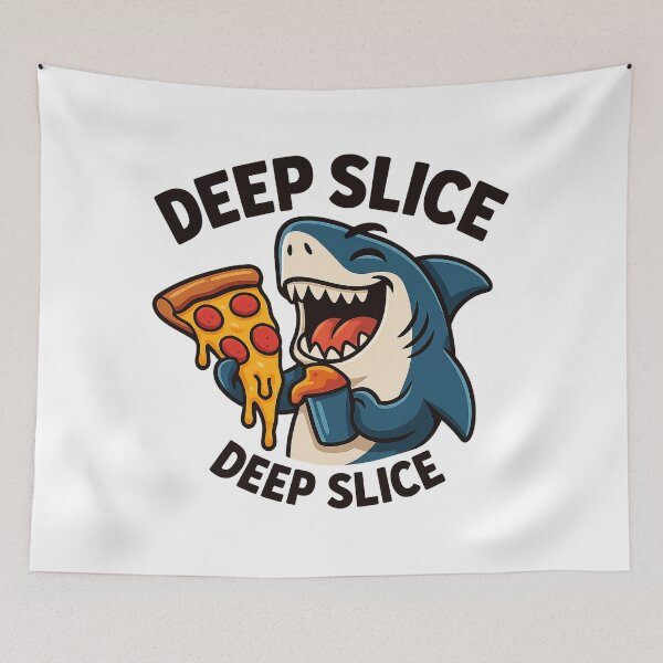 Item preview, Deep Slice – Pizza Shark Attack designed and sold by SpectrumCreations.