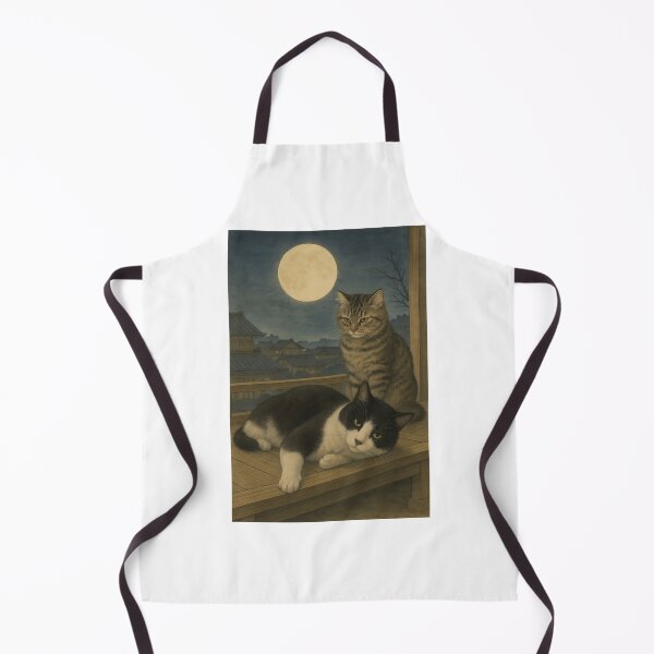 Item preview, Moonlit Paws: Tranquility in Edo designed and sold by Zen Cat Studio.