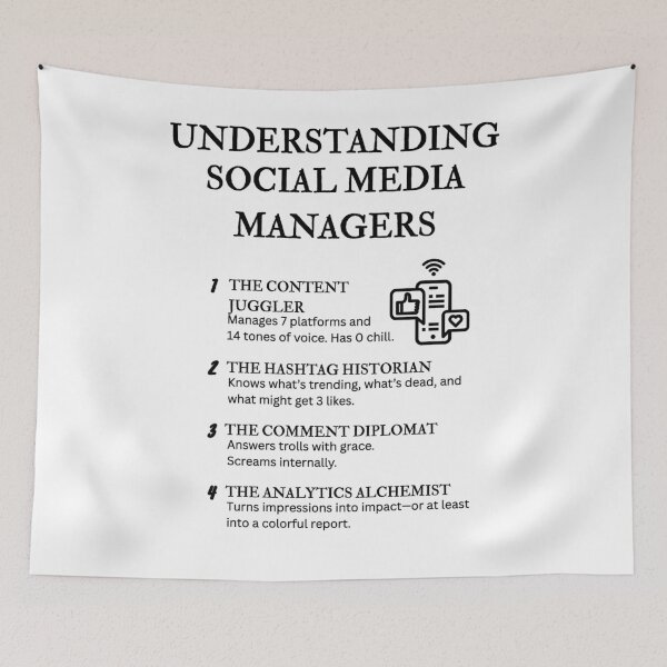 Item preview, Understanding Social Media Managers – Funny Digital Life Definitions designed and sold by PsyFlow35.