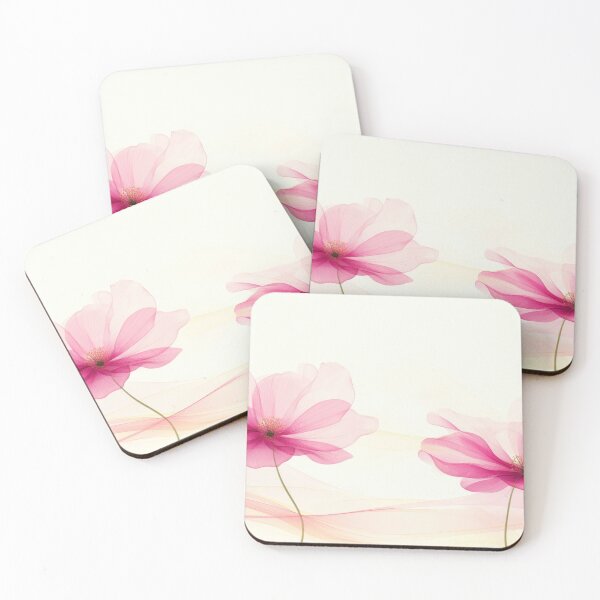 Item preview, Pink flowers with soft swirls designed and sold by anytka.