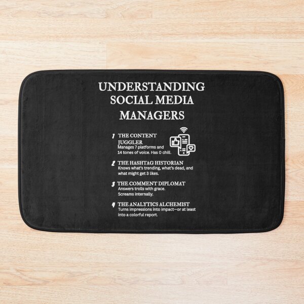 Item preview, Understanding Social Media Managers – Funny Digital Life Definitions – Black designed and sold by PsyFlow35.