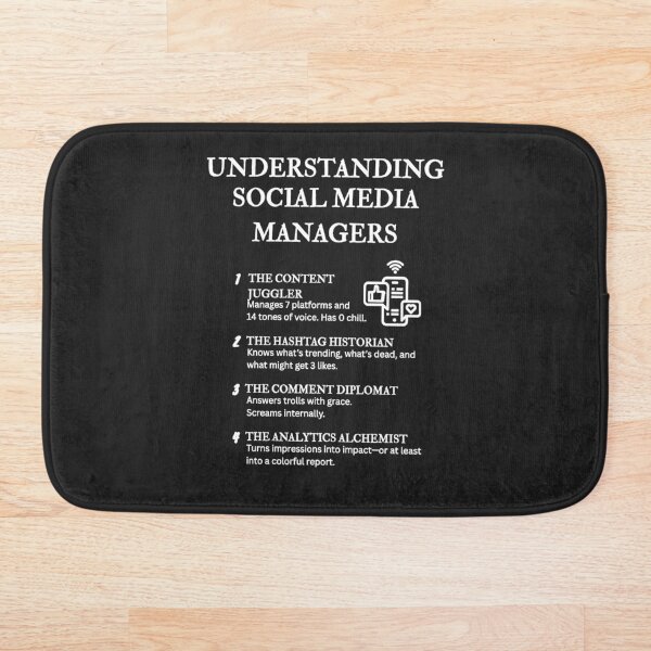 Item preview, Entendiendo a los Gestores de Redes Sociales – Definiciones Divertidas de la Vida Digital – Negro designed and sold by PsyFlow35.
