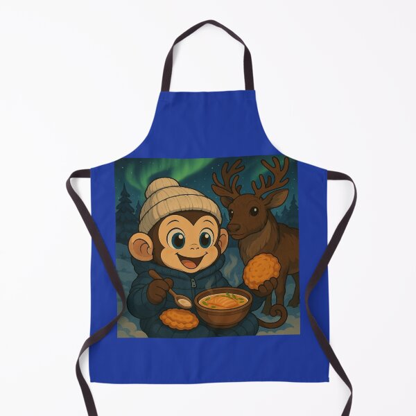 Item preview, A monkey watching the aurora in Finland. designed and sold by SammyMorry.