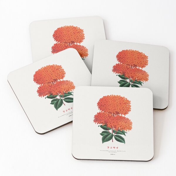 Item preview, Japanese Hydrangeas Flowers designed and sold by Vintagrafica.