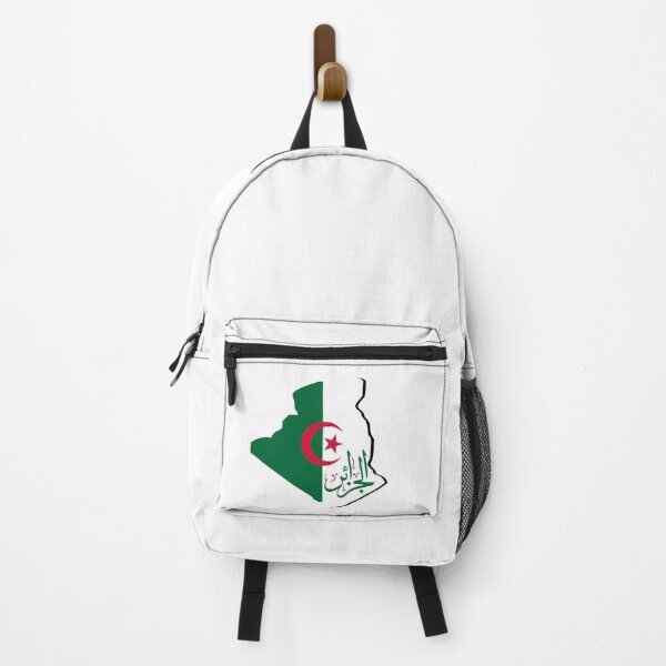 Item preview, Algeria Map with Flag and Thuluth Arabic Calligraphy – Proud Algerian Art، الجزائر designed and sold by Noor Gallery.