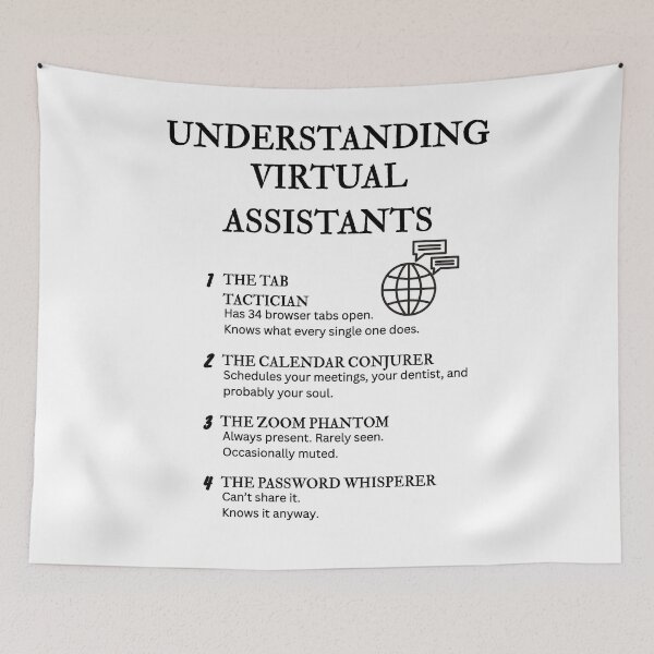 Item preview, Understanding Virtual Assistants – Funny Remote Work Definitions designed and sold by PsyFlow35.
