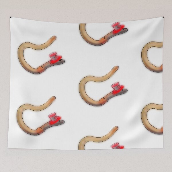 Item preview, Whimsical Worm in a Canadian Top Hat – 3D Funny Animal Design designed and sold by Ashley’sAnimalz.