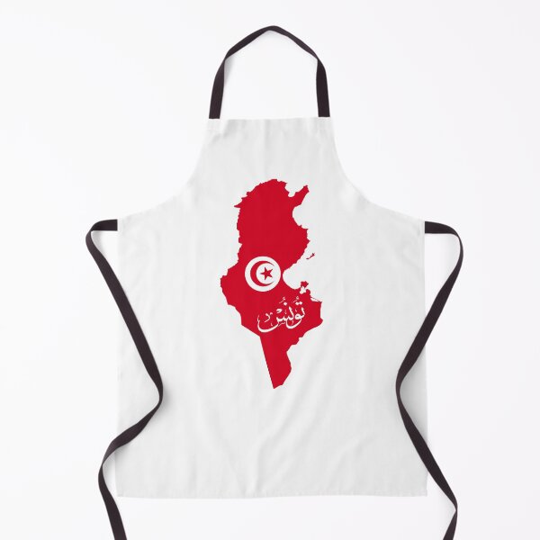 Item preview, Tunisia in Thuluth Arabic Calligraphy with National Flag Colors designed and sold by Noor Gallery.