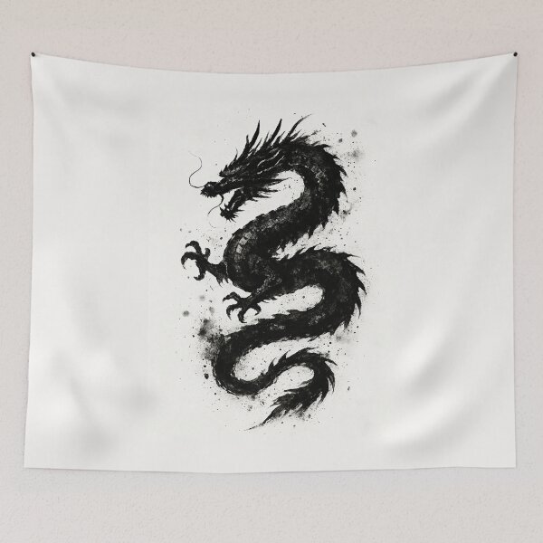 Item preview, Japanese Dragon Ink Art Sumi-e designed and sold by Japanes Unique Shop.