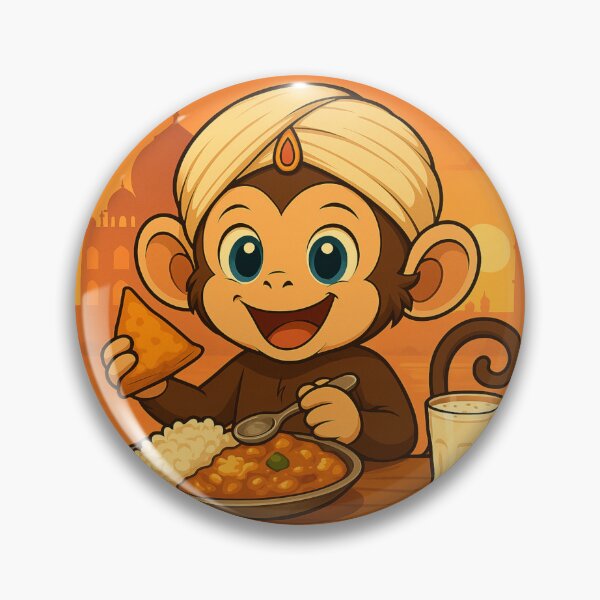Item preview, A monkey savoring curry in India designed and sold by SammyMorry.
