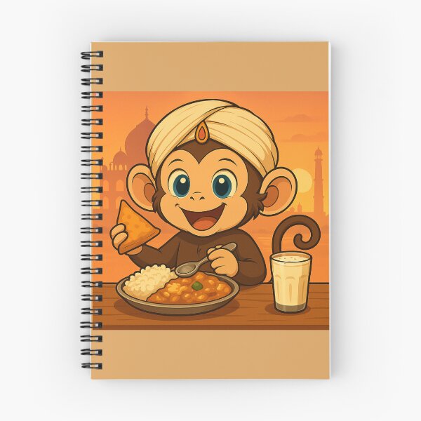Item preview, A monkey savoring curry in India designed and sold by SammyMorry.