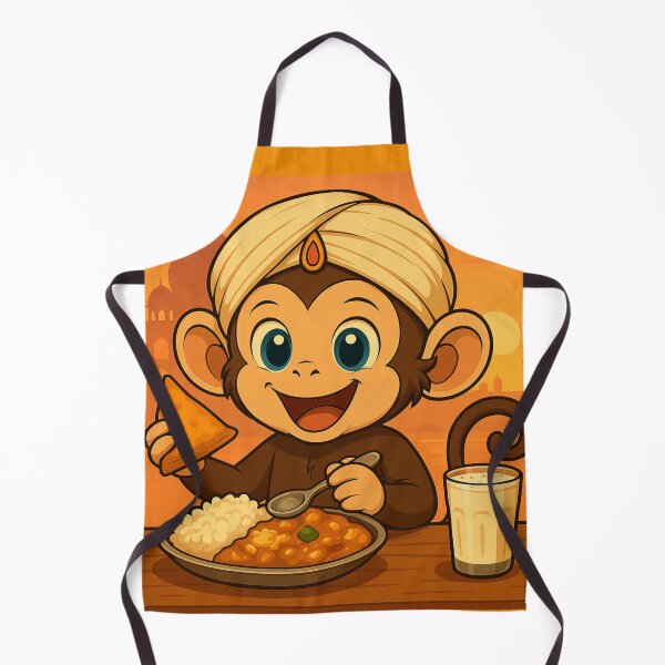 Item preview, A monkey savoring curry in India designed and sold by SammyMorry.