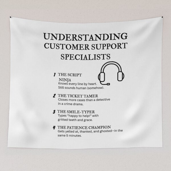 Item preview, Understanding Customer Support Specialists – Funny Help Desk Definitions designed and sold by PsyFlow35.