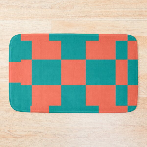Item preview, Retro Squares in Teal and Coral designed and sold by Owcomm.